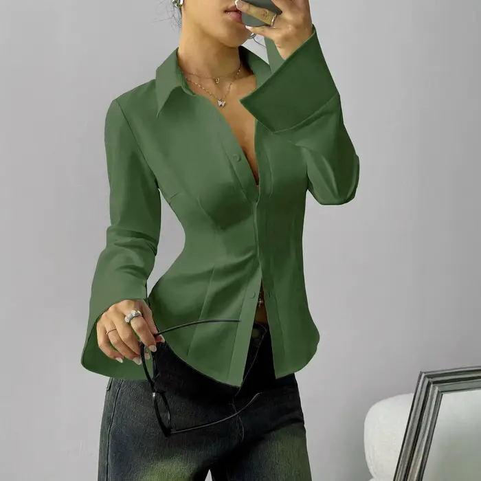 Femmes Blouses 2026 printemps automne à manches longues Blouse femme Blouse chemise bureau élégant t