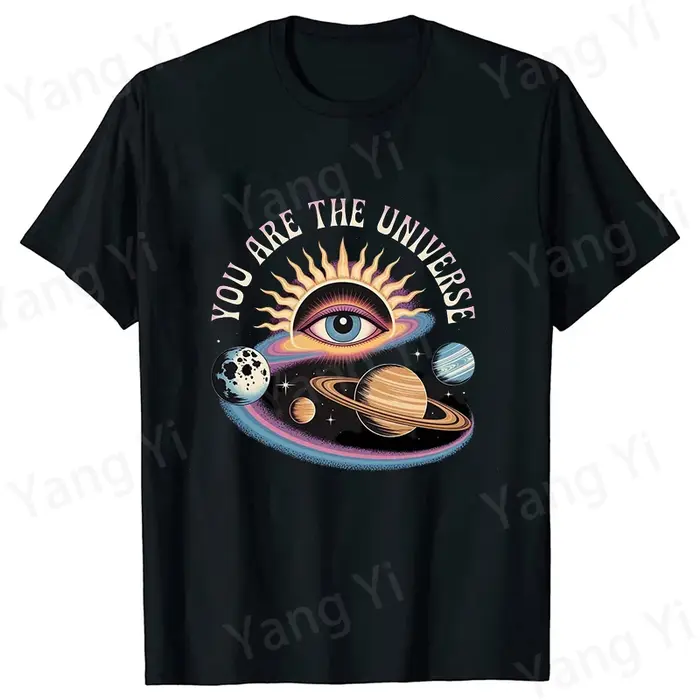 T-shirt imprimé « You Are the Universe » drôle, décontracté, graphique Y2K, pour femmes et hommes, t