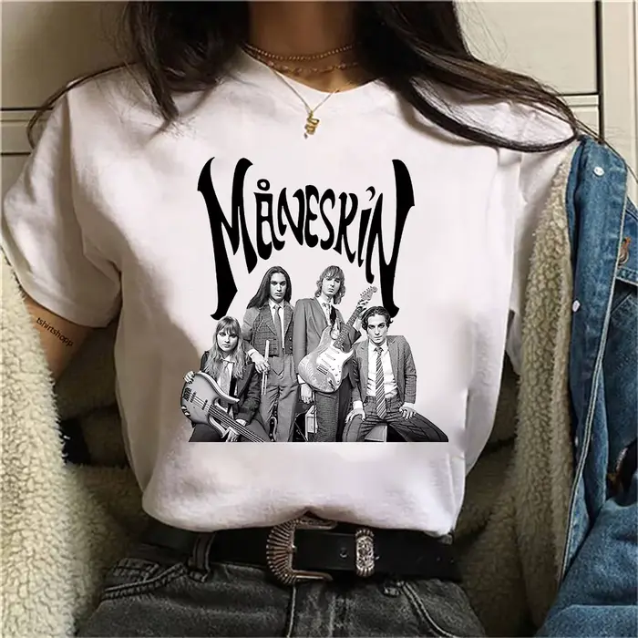 Maneskin-T-shirt en coton pour femmes