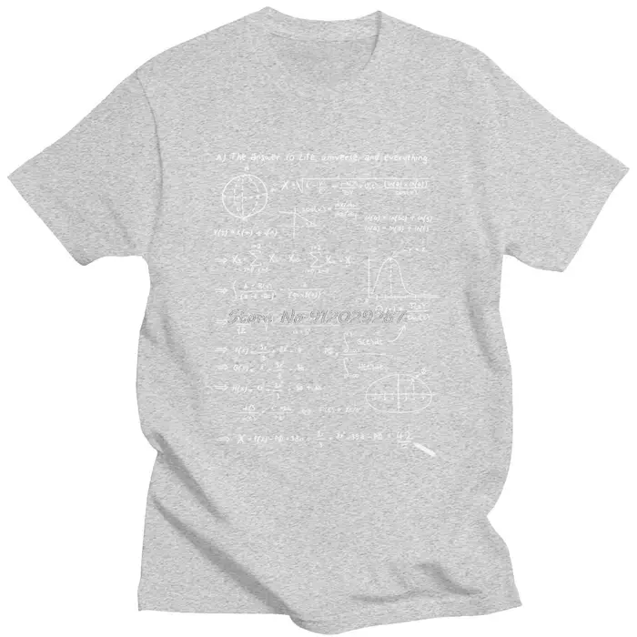 T-shirt mathématique drôle signifiant de vie chemise hommes coton à manches courtes Humor