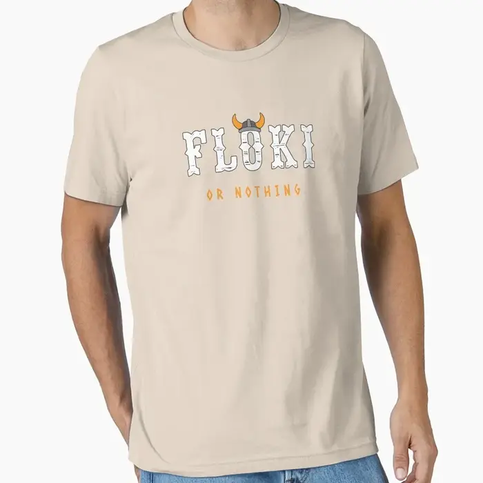 Floki ou rien Crypto crypto-monnaie 100% coton imprimé t-shirt pour hommes grande taille hauts pour adultes S-6XL