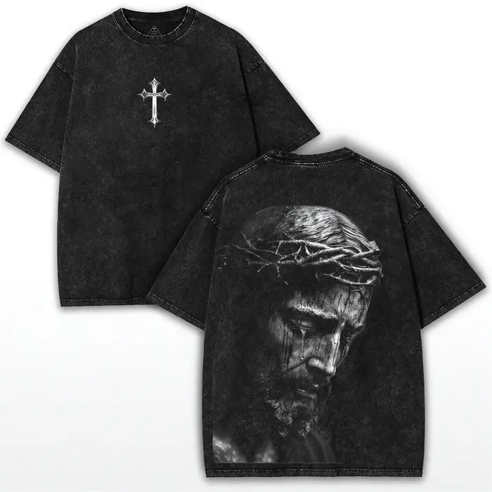 T-shirt Jésus est roi, imprimé croix chrétienne