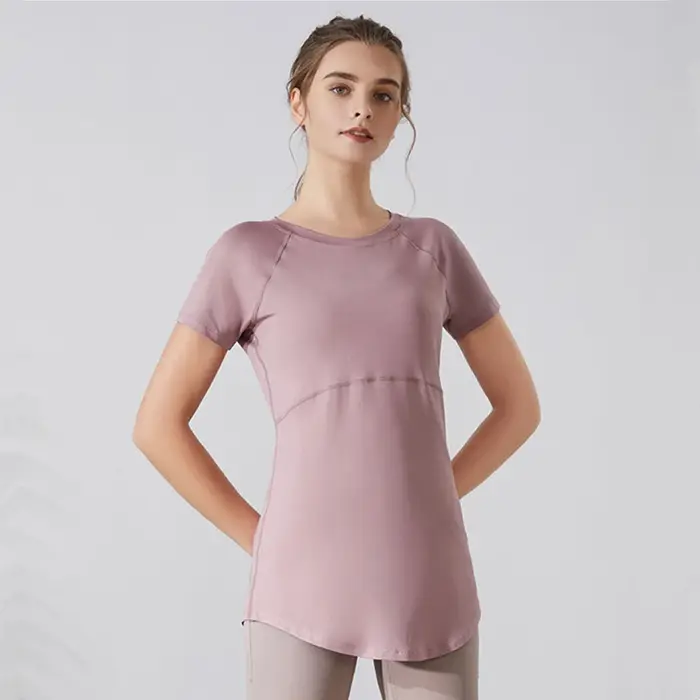 Femmes Yoga chemises manches courtes Sport T-Shirts respirant mince chemise de course séchage rapide