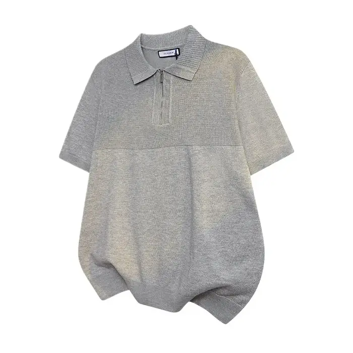 Nouveau Polo zippé 2026 – T-shirt décontracté à manches courtes et col à revers, polyvalent et éléga