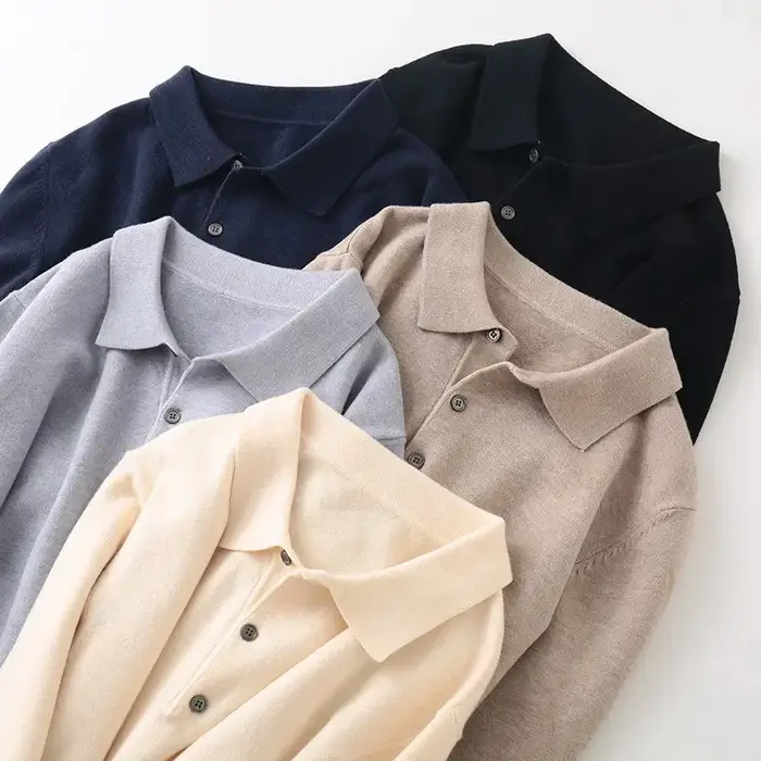 Polo à manches longues pour hommes