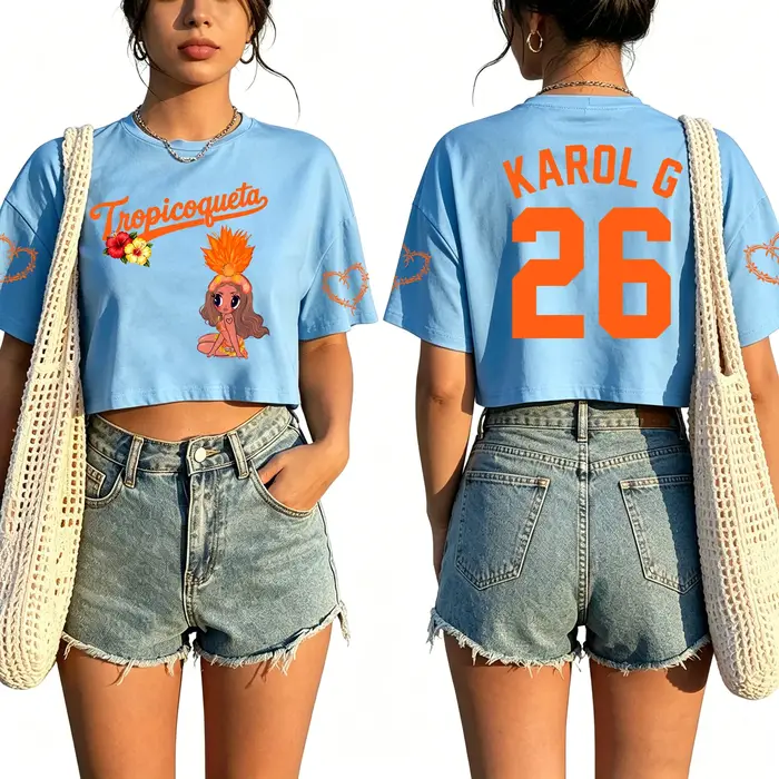 T-shirt court Karol G Tour 2026 pour femme