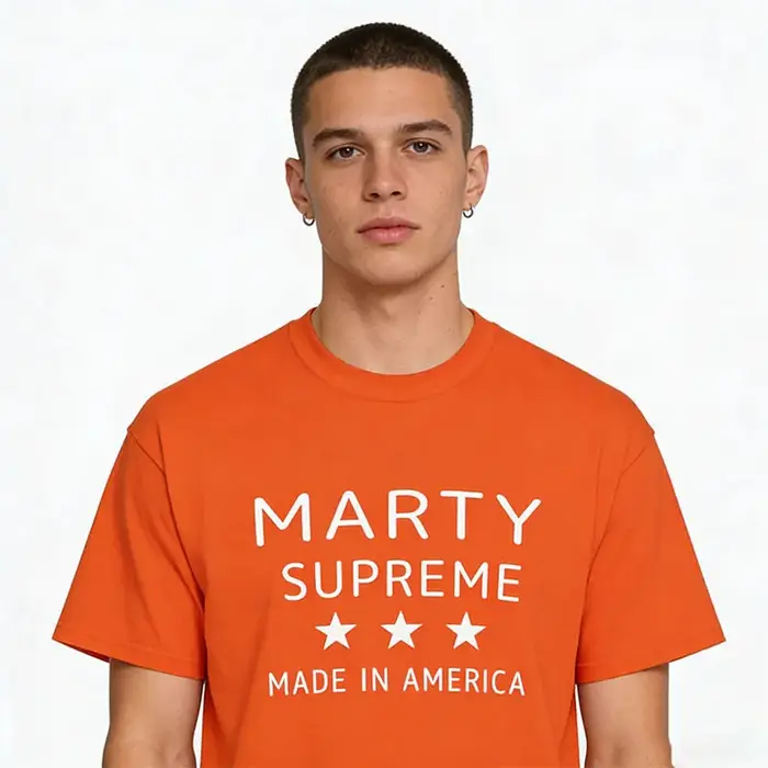 T-shirt en coton orange Marty Supreme