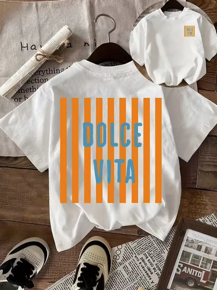 T-shirt pour femme Dolce Vita à imprimé graphique rayé