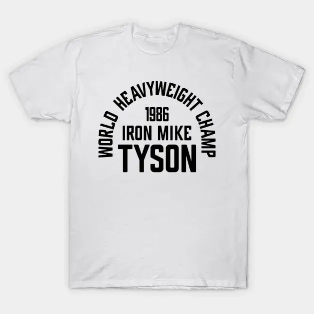 Iron Mike Tyson boxe conception personnalisée t-shirt homme monde poids lourd Champ 1986