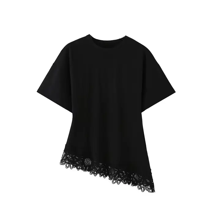 Chemisier T-shirt en dentelle pour femme