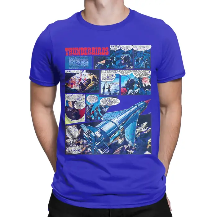 Thunderbird en détresse bande dessinée Page T-Shirts pour hommes dessin animé coton t-shirt col rond à manches courtes