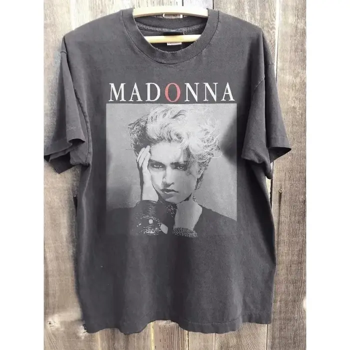 T-shirt Madonna Graphic Tour en coton anthracite