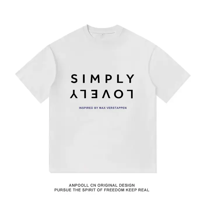 Simply Lovely T-shirt en coton avec imprimé lettres Max Verstappen F1 Formule 1 pour fan de Formule 