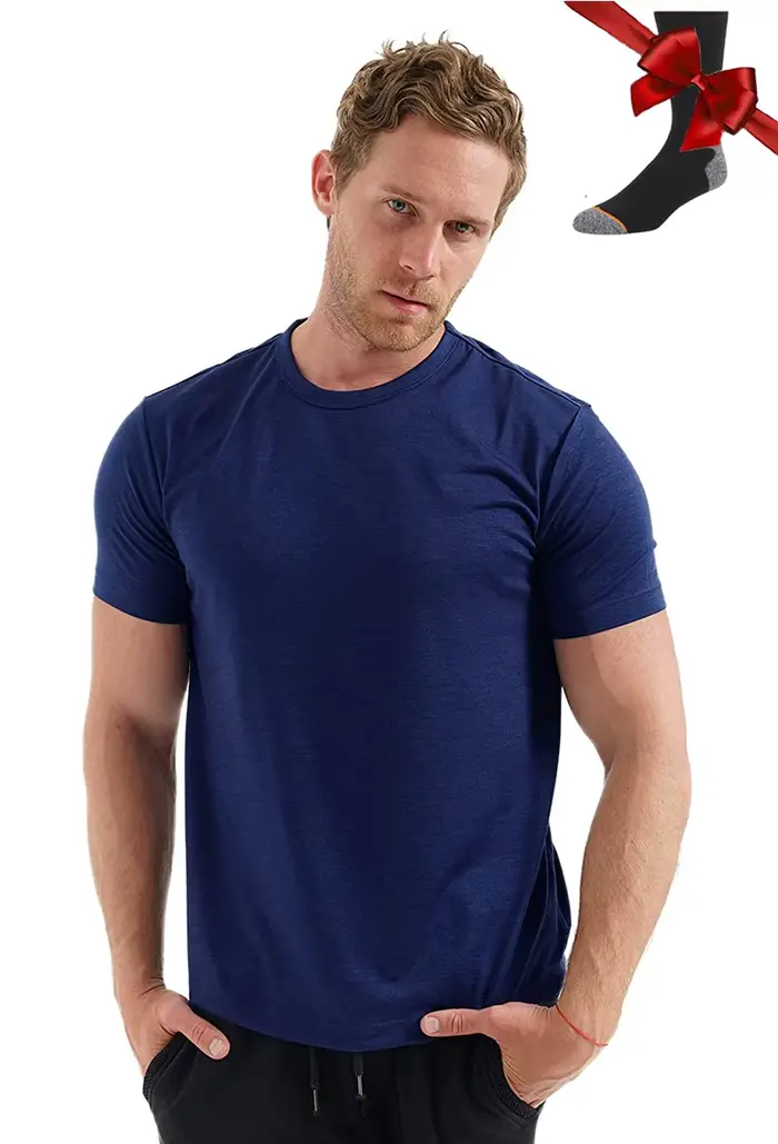 T-shirt 100% laine mérinos pour hommes
