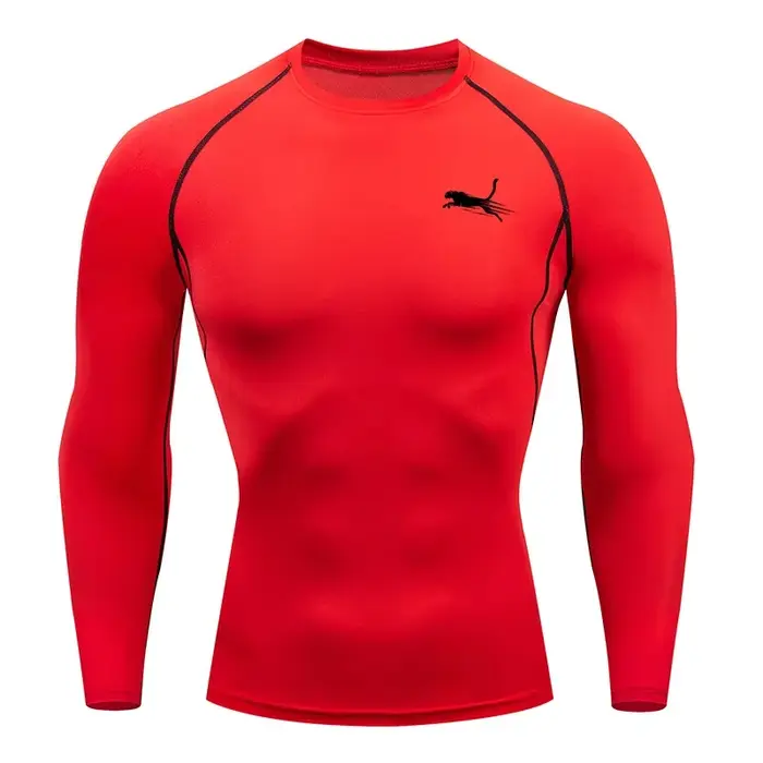 T-shirt de fitness à manches longues pour homme
