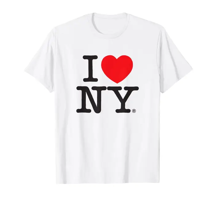 T-shirt classique avec logo I LOVE NY pour hommes et femmes