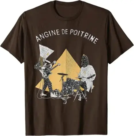 T-shirt vintage Angine De Poitrine avec motif musical