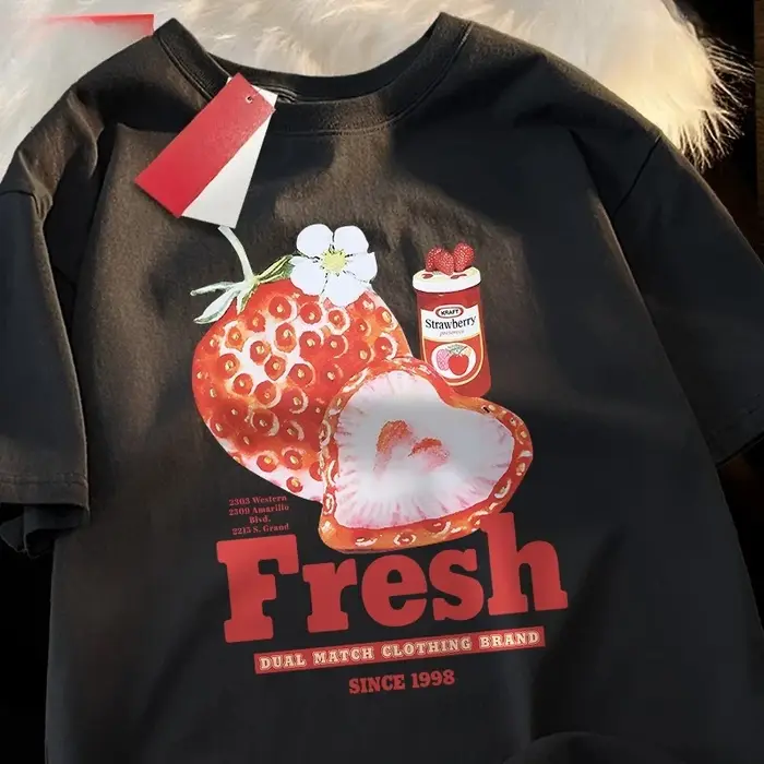 Fraise 1998 t-shirts femmes confortable décontracté T-Shirt Couple