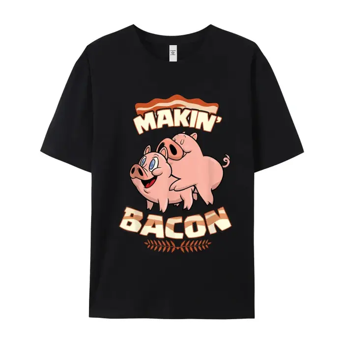 Makin Bcopropriété-T-shirt à manches courtes et col rond en pur coton