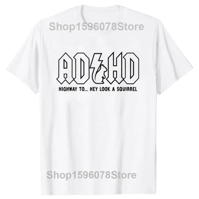 Nouveauté 2026 T-shirt Homme Amusant pour l'ADHD