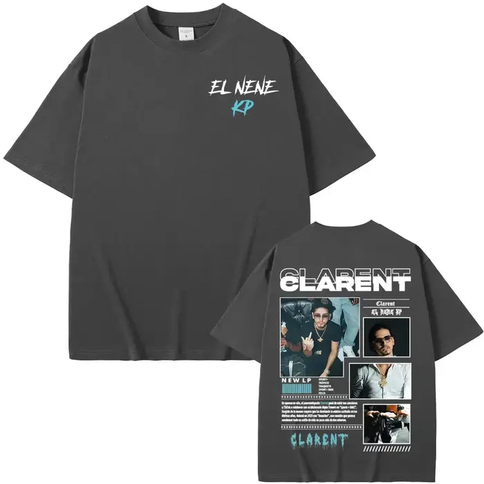 Rappeur CLARENT Album 2025 Tour Merch T-shirt vêtements pour hommes mode Hip Hop rétro T-shirts unisexe coton ample
