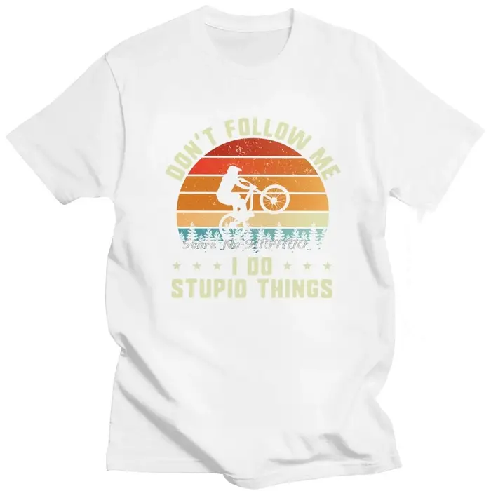 T-shirt en coton Don't Follow Me I Do Things pour homme