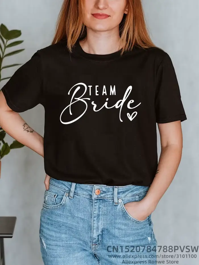 T-shirt Team Bride Coussins Evjf Hen pour femme