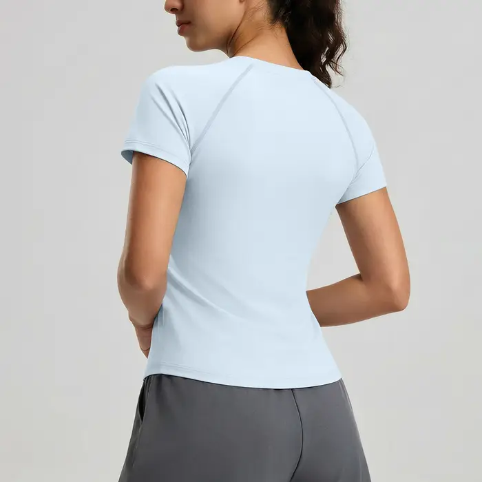 Nouveau T-shirt de sport pour femme : Col rond