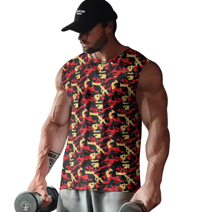 Animal camouflage léopard hommes débardeurs été gymnase à la rue sans manches musculation respirant gilet d'entraînement vêtements de fitness musculaire