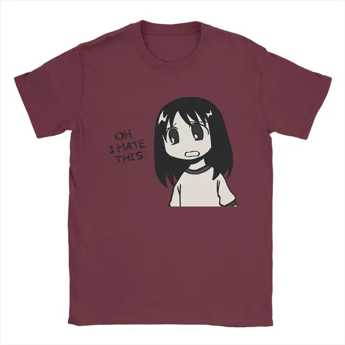 T-shirt pour homme avec motif de dessin animé Osaka, humoristique, style Azumanga Daioh, en coton pur, col rond, pour adultes