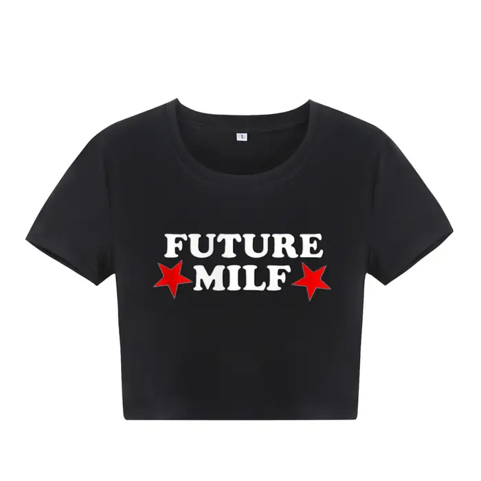 FUTURE MILF-T-shirt court Y2K, mode été, pour bébé