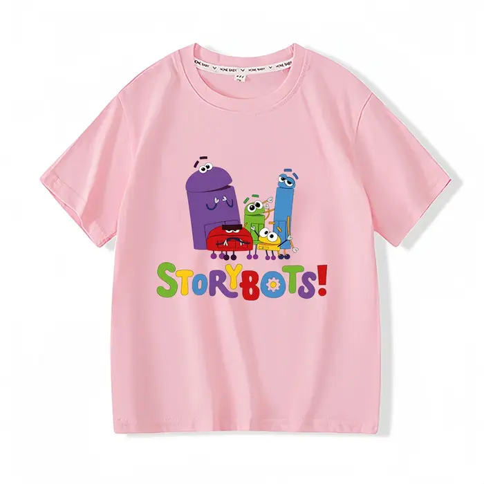 T-Shirt pour garçons drôle Animation Storybots dessin animé imprimé enfants T-Shirt mode garçon fill