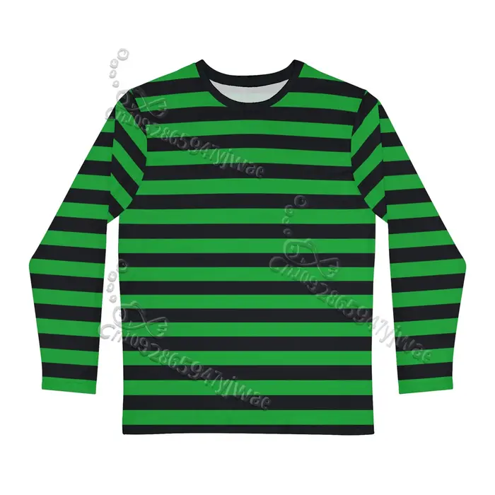 T-shirt à manches longues rayé style gothique français, col rond, décontracté, streetwear, polyvalent, pour le quotidien, printemps, enfant et adulte