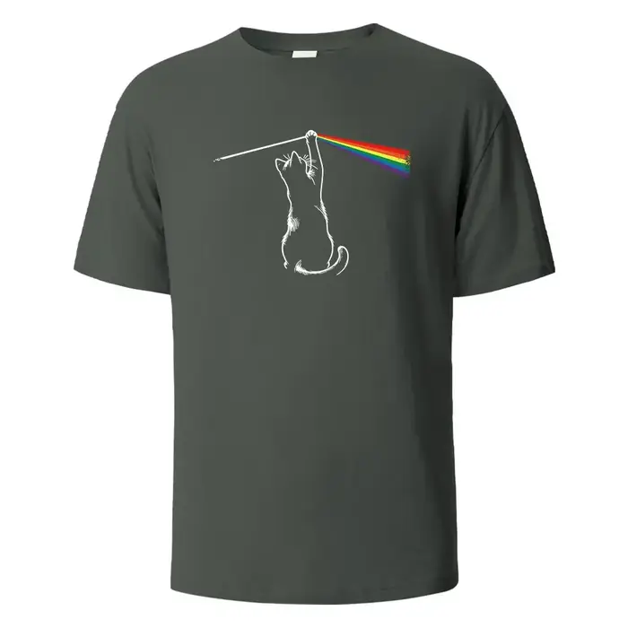 Cat Light Simplicity Printed Men's T-Shirts 100%Cotton Breathable Comfortable Tops For Men Summer O-