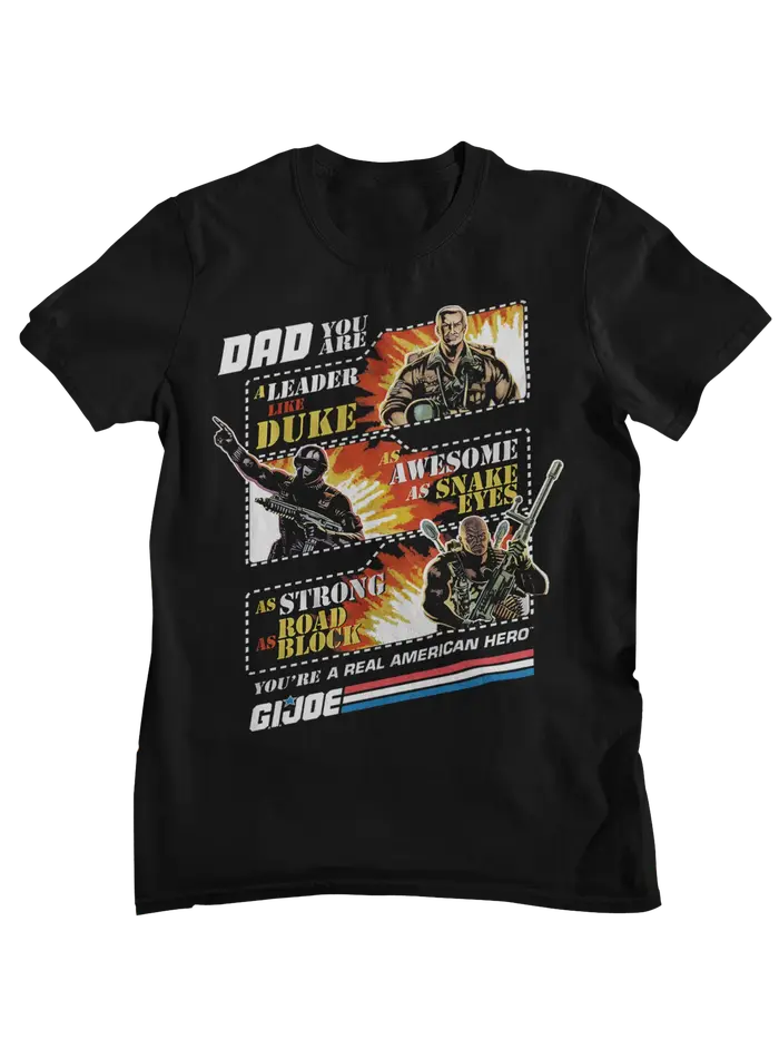 T-shirt imprimé avec personnage de dessin animé rétro G. I. Joe A Real American Hero
