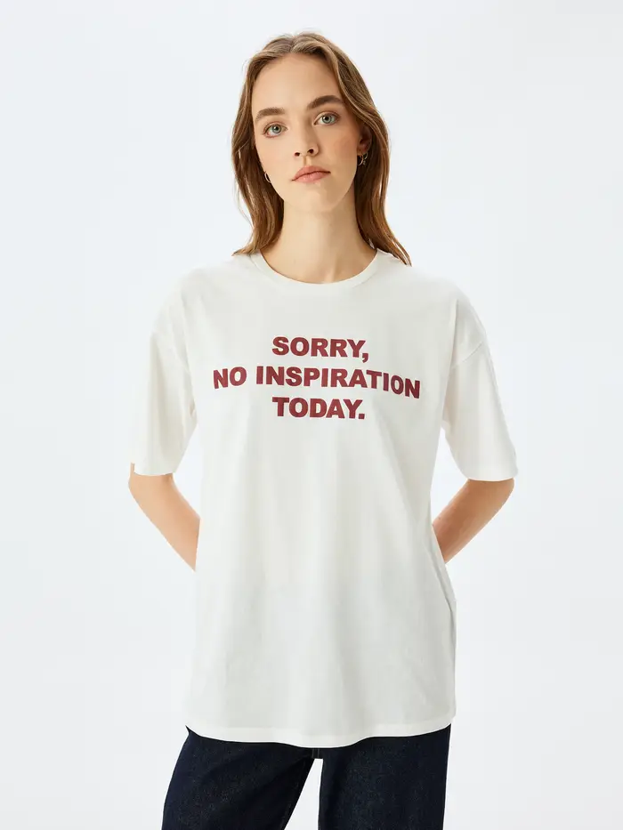 T-shirt blanc avec inscription SORRY