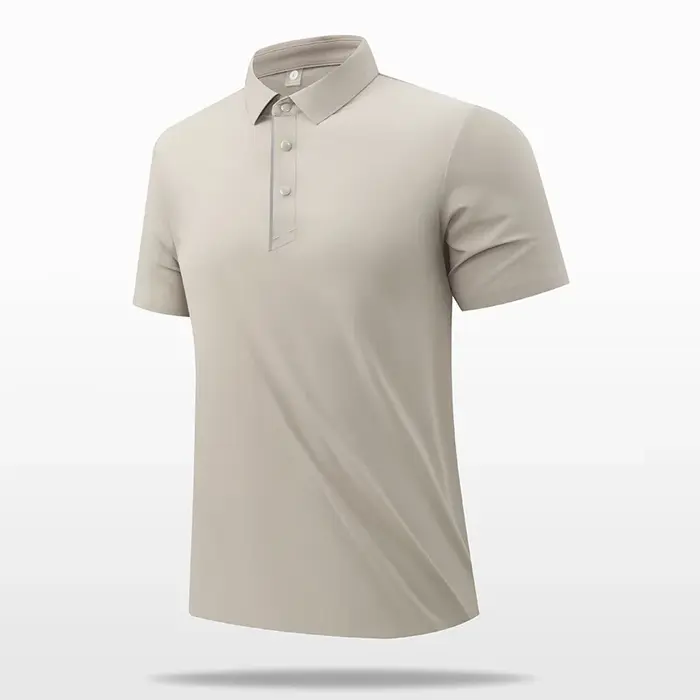Polo Premium Homme Sans Couture Col Revers Imprimé Ample Manches Courtes