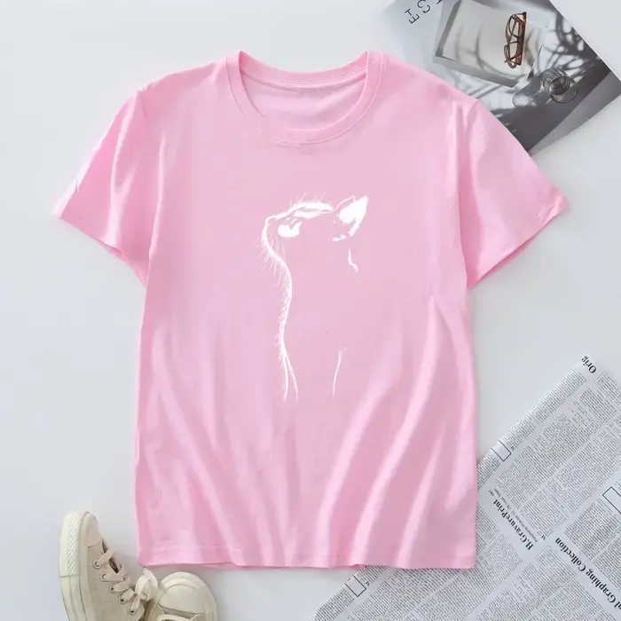 T-shirt surdimensionné à manches courtes pour femmes, t-shirts 100% coton, haut d'été pour femmes, v