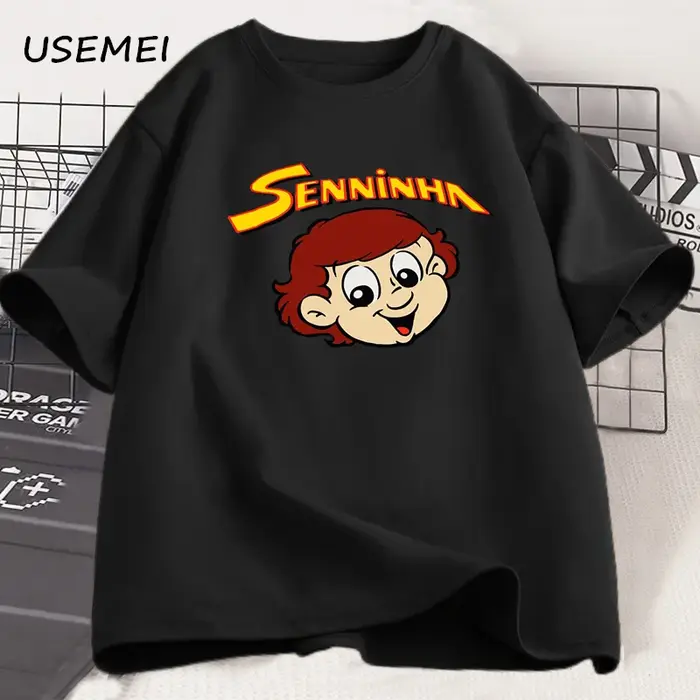 Rare Vintage années 90 Ayrton Senna Senninha Deadstock t-shirt Ayrton Senna fond de teint t-shirt co