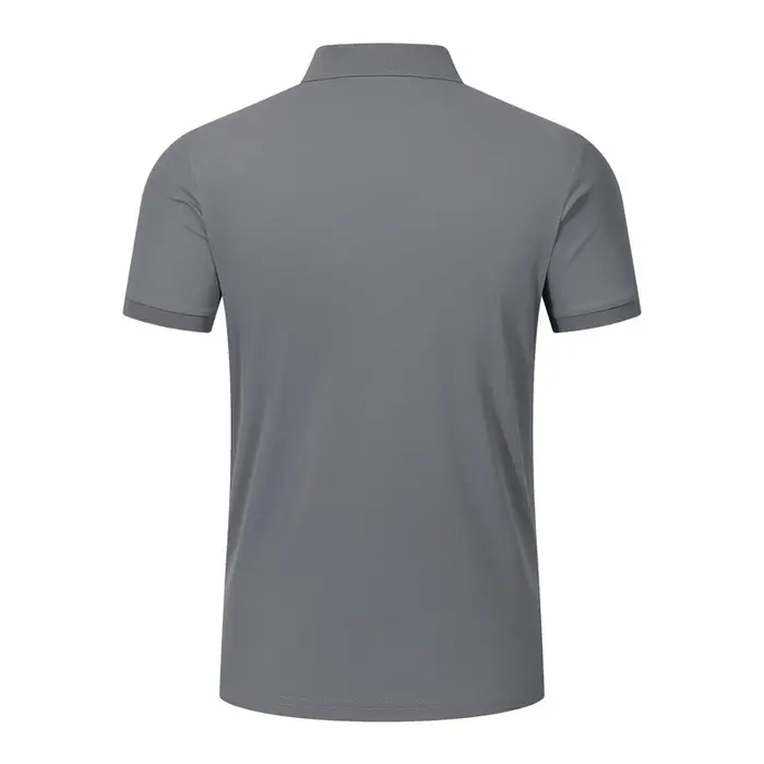 Polo décontracté léger à col zippé pour homme