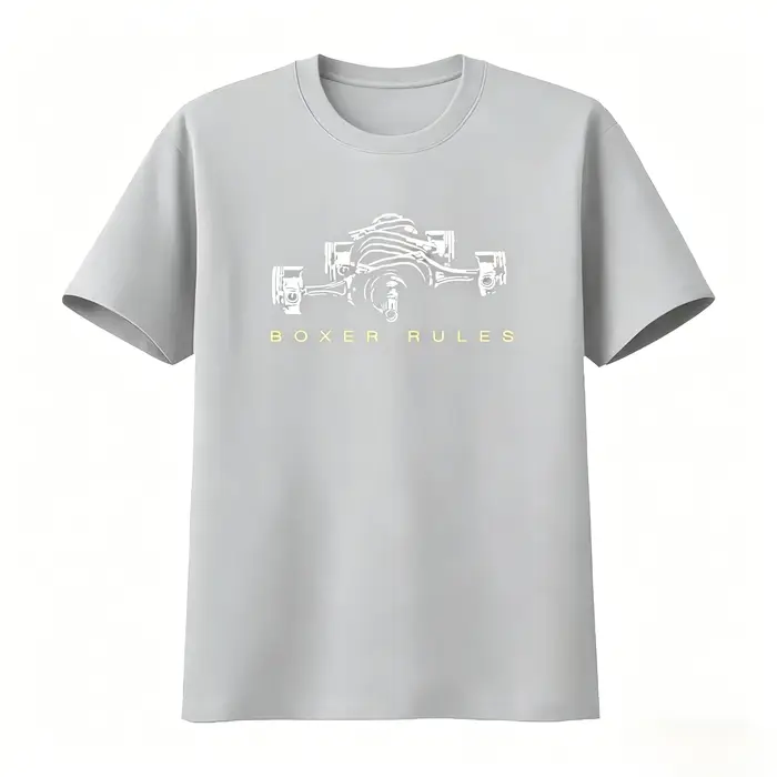 T-shirt imprimé Boxer Rules Engine pour les passionnés de voitures Pistons GT86 GS 1200 1300 S dispo