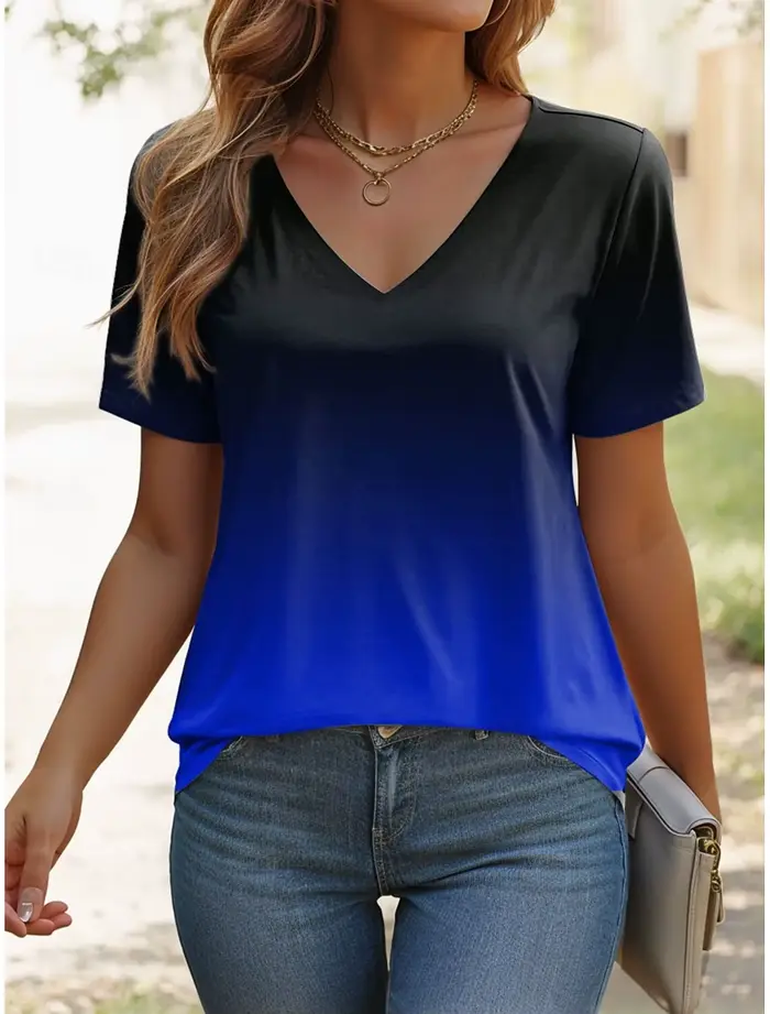 T-shirt pour femme dégradé imprimé