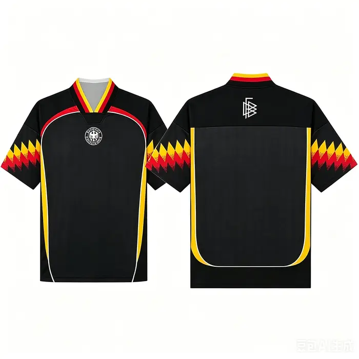 Maillot de football rétro classique des années 90 pour les supporters allemands, mode streetwear Y2K, t-shirt pour adultes et enfants, vêtements de sport décontractés respirants pour l'été