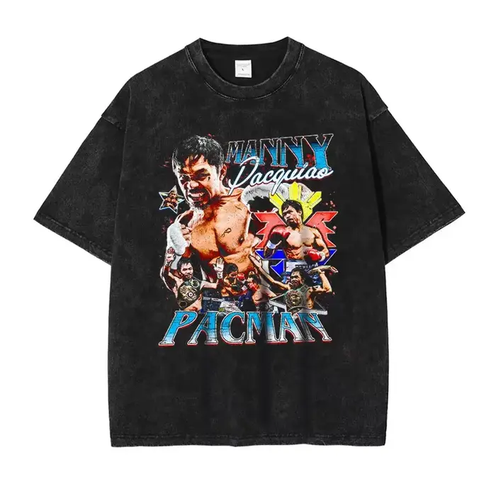 Réservoir Gervonta Davis T-shirt Champion de boxe lavé à manches courtes surdimensionné