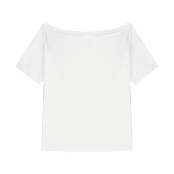 T-shirts à épaules inclinées pour femmes, couleur unie, Simple, décontracté, manches courtes, pour j