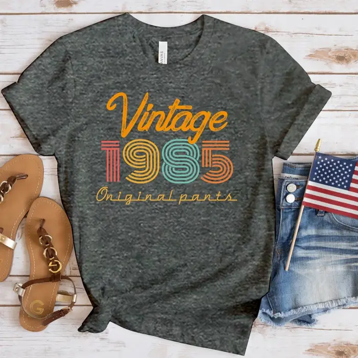 (T-shirt Premium) nouveau chaud Vintage 1985 T-Shirts mode femmes filles été