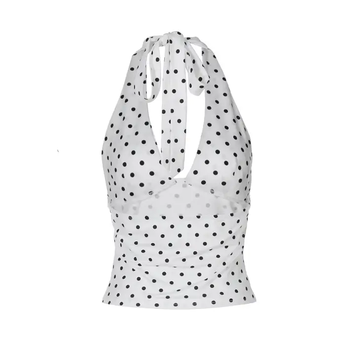 Crop Top à pois pour femme
