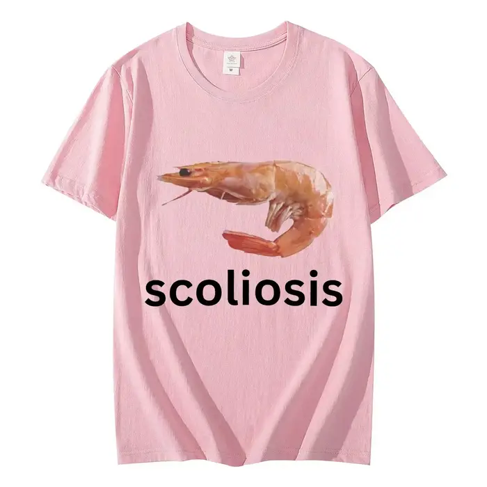 Scoliose-T-shirt à manches courtes unisexe, décontracté et humoristique, à la mode, streetwear pour