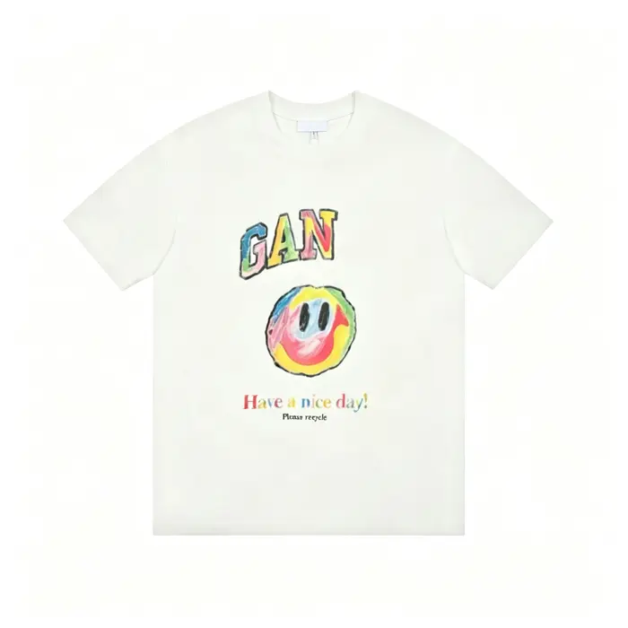 T-shirt Athleisure en Coton Doux GAN pour Femme 2026 – Haut de Gamme Léger Tendance Printemps-Été, D