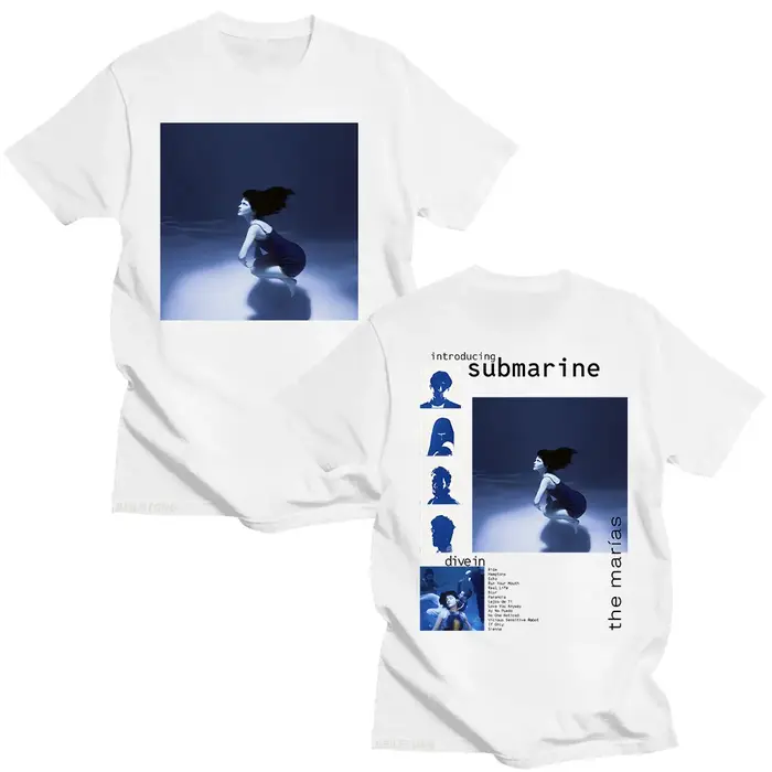 The Marias Submarine Album populaire T-shirts pour femmes/hommes tendances esthétique t-shirt été haut en coton ample